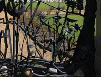 close up view of iron gates at Hulne Park