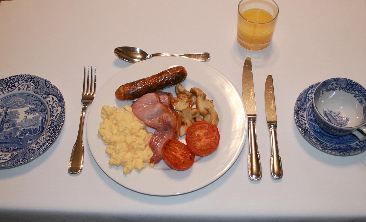 Enjoy a traditional English breakfast