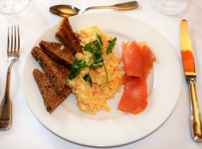 Scrambled egg & smoked salmon